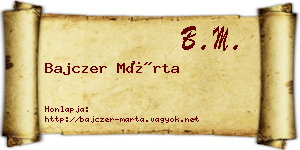 Bajczer Márta névjegykártya